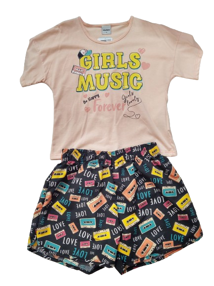 Conjunto Inf Menina Blusa e Short Rovitex 6 ao 10