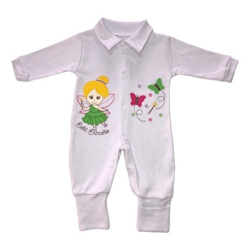 Macacão Bebê Feminino Bordado Bebê Brincalhão