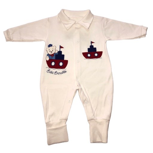 Macacão Bebê Masculino Bordado Bebê Brincalhão RN ao G