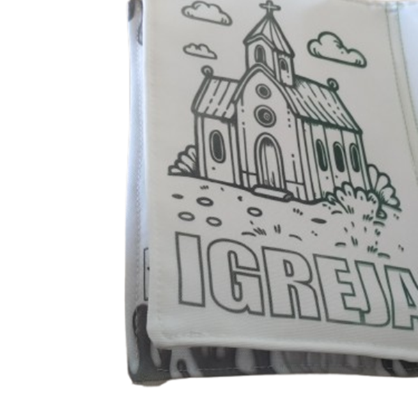 Livro para pintar e depois lavar.