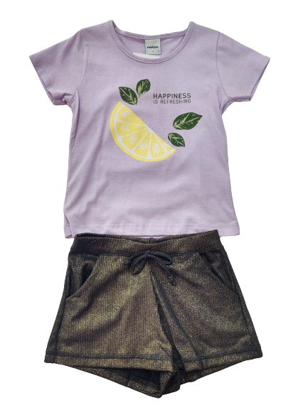 Conjunto Inf Menina Blusa e Short Rovitex 4 ao 10