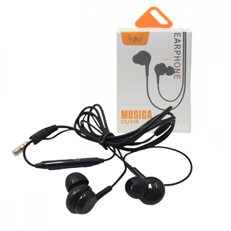 Fone de Ouvido Intra Auricular Com Fio e Controle de Volume Microfone Altomex A-379