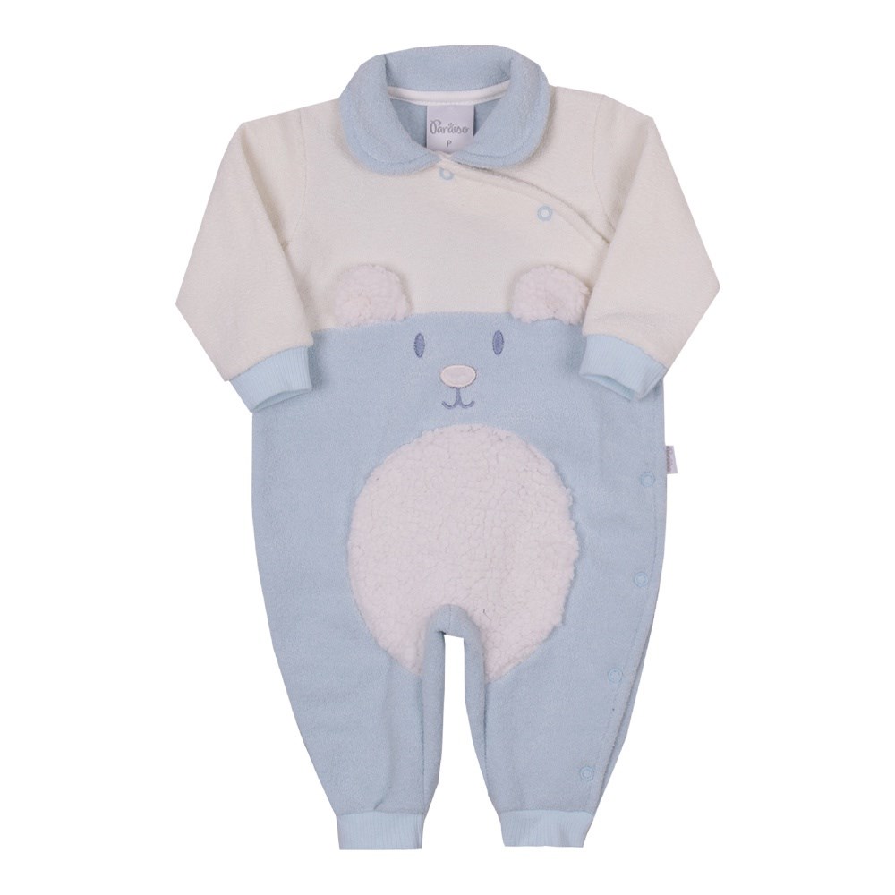 Macacão Bebê Masculino M Longa Soft Paraiso P ao GG