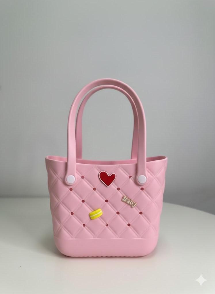 Bolsa Eva Impermeável Colorida Praia Passeio Com Pins A02S