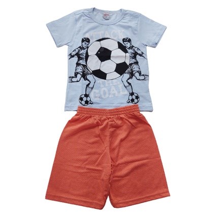 Conjunto Inf Masculino Camiseta + Bermuda Hlerinha 4 ao 8