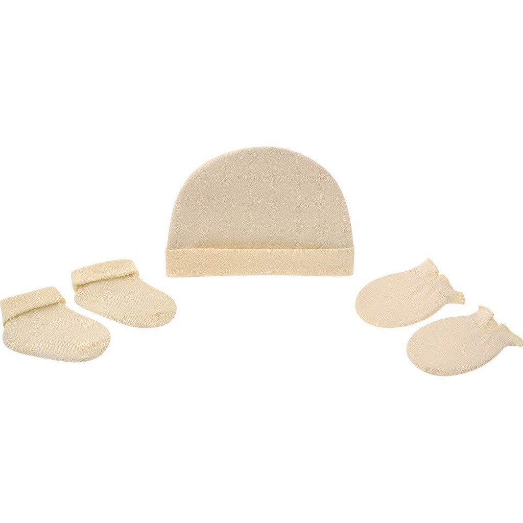 Kit Gorro Luva e Meia Amarelo Pimpolho