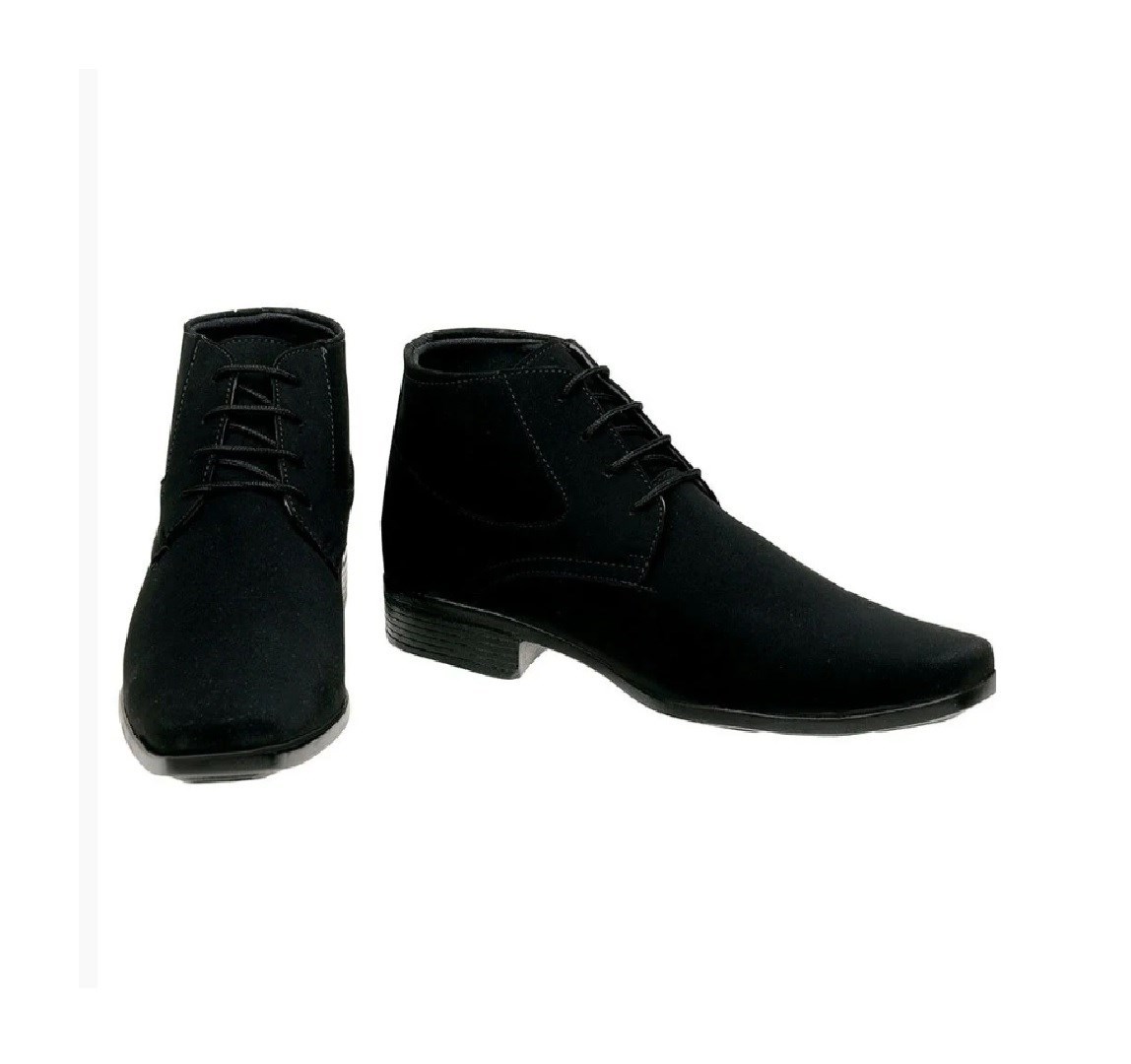 Bota Masculina Nobuck Slz Preta Luxo