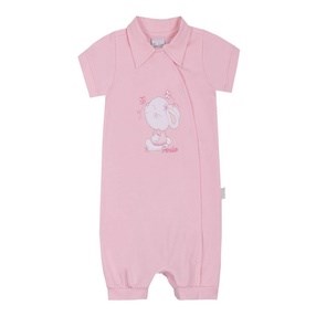 Macacão Bebê Feminino Meia Manga Paraiso