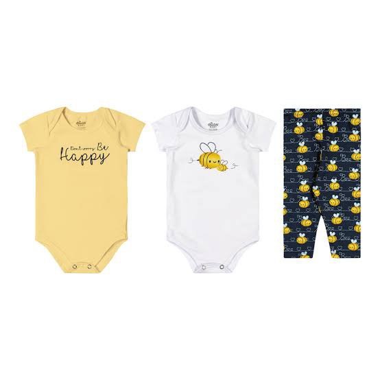 Conjunto Bebe Feminino 3 Pcs Elian TAM GG
