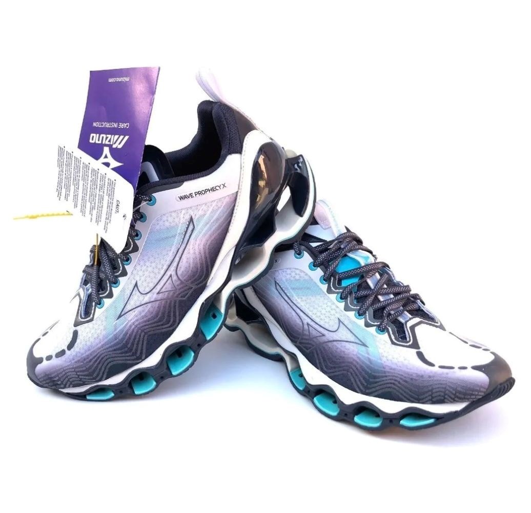 Tênis Mizuno Pro X Masculino Branco  Verde Piscina