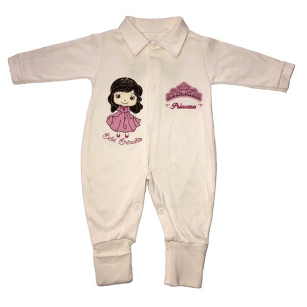 Macacão Bebê Feminino Bordado Bebê Brincalhão