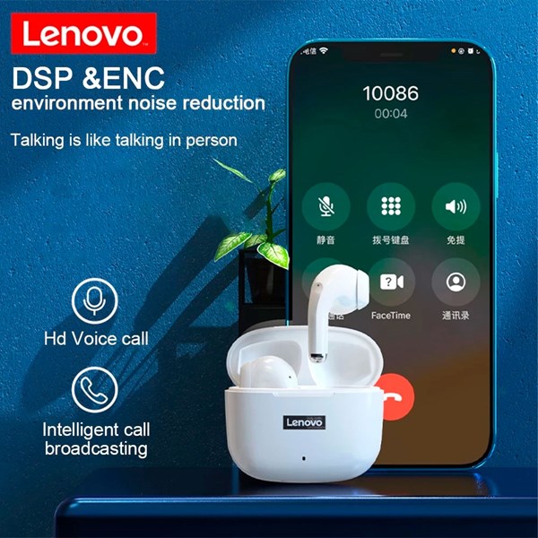 Fone de Ouvido In Ear Bluetooth Lenovo LP40 Pro Lilás - AC2559PP