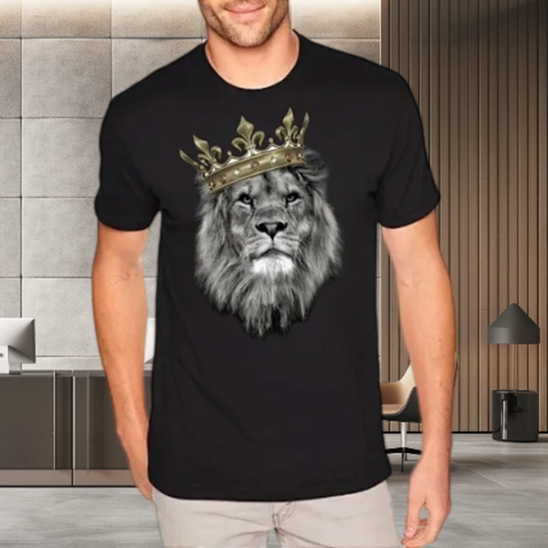 Camiseta Gospel Leão Coroa R2Preta