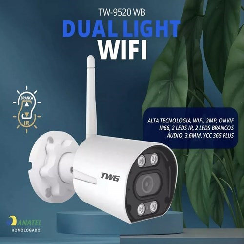 Câmera Bullet Ip Wifi Externa Full Hd 1080p TWG TW 9520