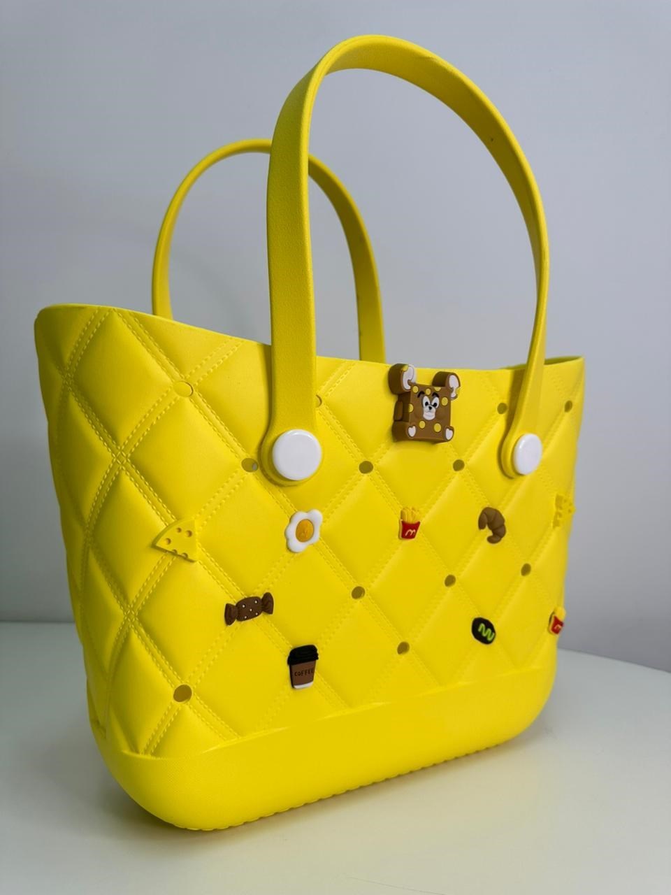 Bolsa Eva Reforçada Academia Praia Piscina Impermeável Amarelo