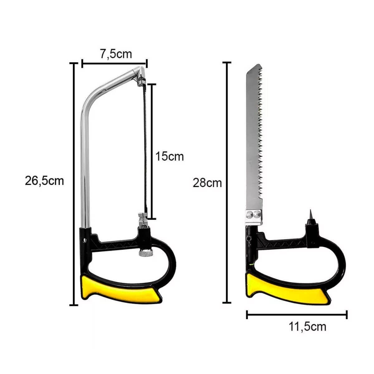 Arco de Serra Multifuncional com 7 Peças para Corte Preciso