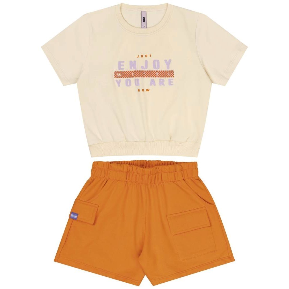 Conjunto Inf Feminino Blusa e Short MOD.ME 12 ao 18