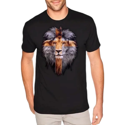 Camiseta Gospel Leão R1Preta
