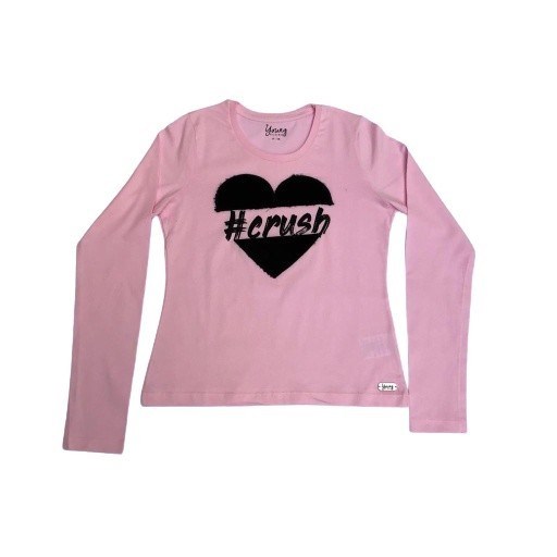 Blusa Infantil Feminino Manga Longa Young TAM 14