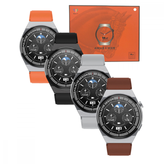 Relógio Inteligente Smartwatch 52mm com 02 Pulseiras AMAX 3 MAX