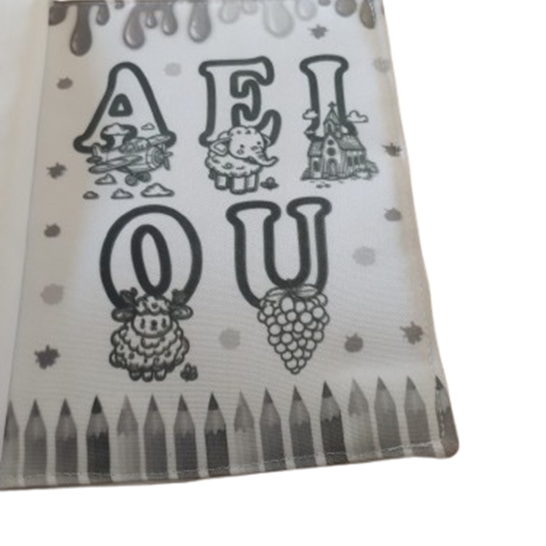 Livro para pintar e depois lavar.