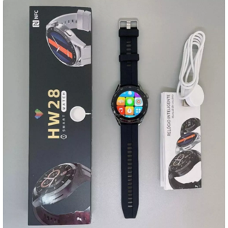 Relógio Inteligente Smartwatch 46,8mm NFC Hw28 (***COR PRETO - ESGOTADO)