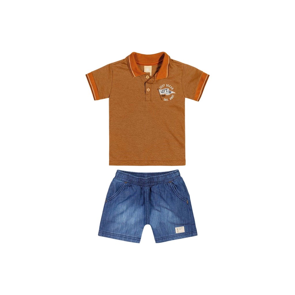 Conjunto Infantil Masculino Polo e Bermuda Colorittá 1 ao 8