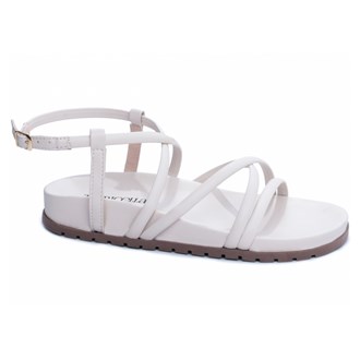 Sandália Papete Birken Off White Torricella AVS 800-814C Tamanho:36;Cor:branco