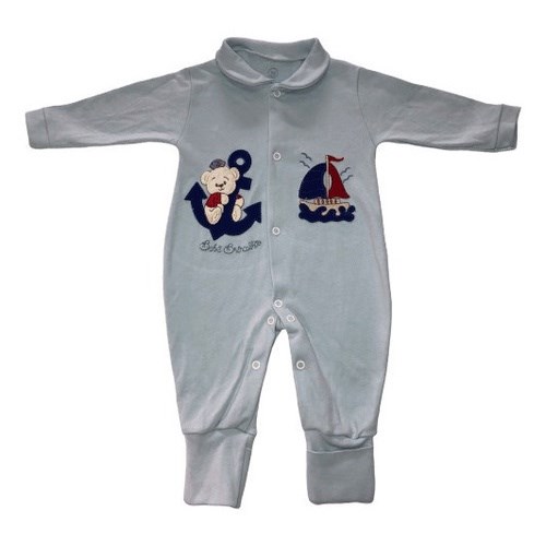 Macacão Bebê Masculino Bordado Bebê Brincalhão tam M