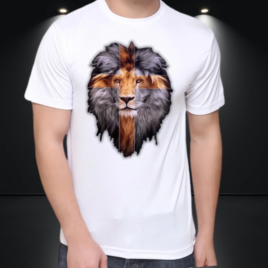 Camiseta Gospel Leão R1Branca