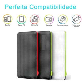 Carregador Portátil Power Bank 10000mAh com 03 Saídas V8 / TIPO-C / Lightning IOS Kapbom KA-956