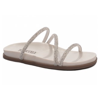 Sandália Papete Feminina Branco Birken Torricella  AVS 595A Tamanho:35;Cor:Branco