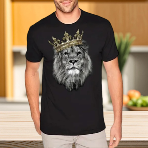 Camiseta Gospel Leão Coroa R2Preta