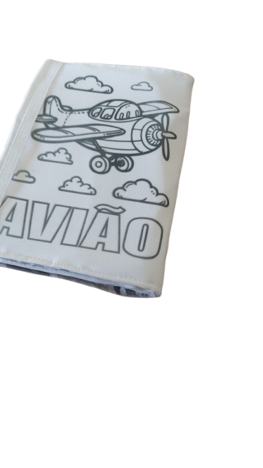 Livro para pintar e depois lavar.