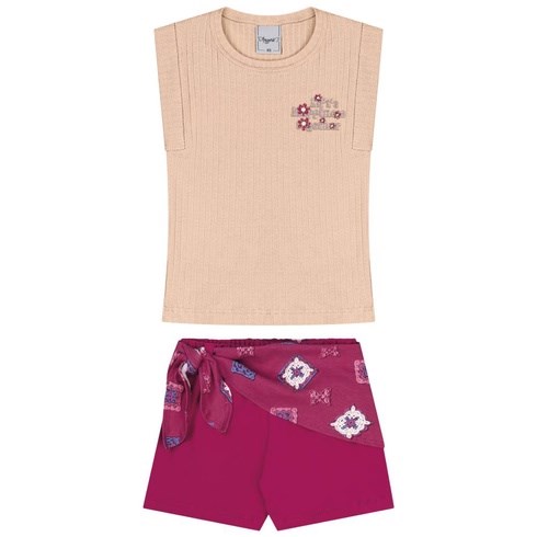 Conjunto Inf Feminino Blusa e Short Angerô TAM 1