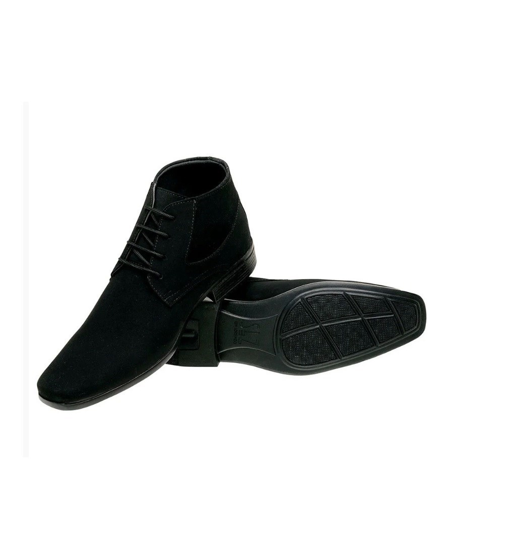 Bota Masculina Nobuck Slz Preta Luxo