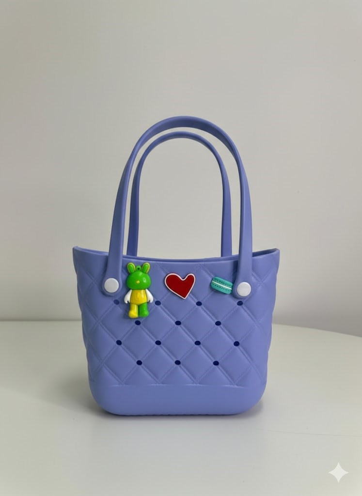 Bolsa Eva Impermeável Colorida Praia Passeio Com Pins A02S