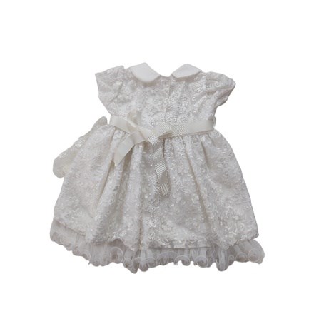 Vestido Bebe Batizado Branco Rocicle G
