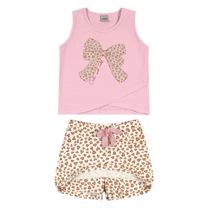 Conjunto Infantil Fem Blusa e Short Rovitex TAM 10