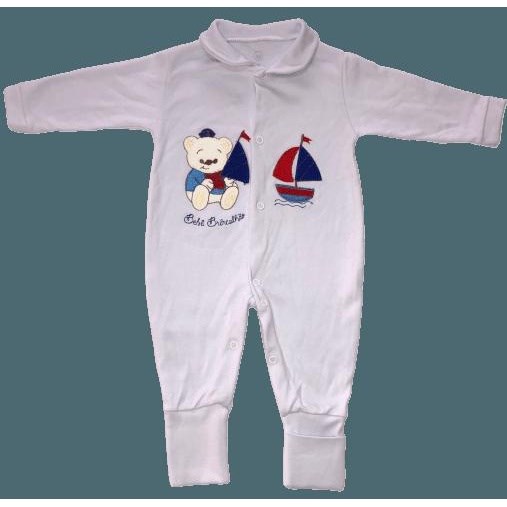 Macacão Bebê Masculino Bordado Bebê Brincalhão RN ao G