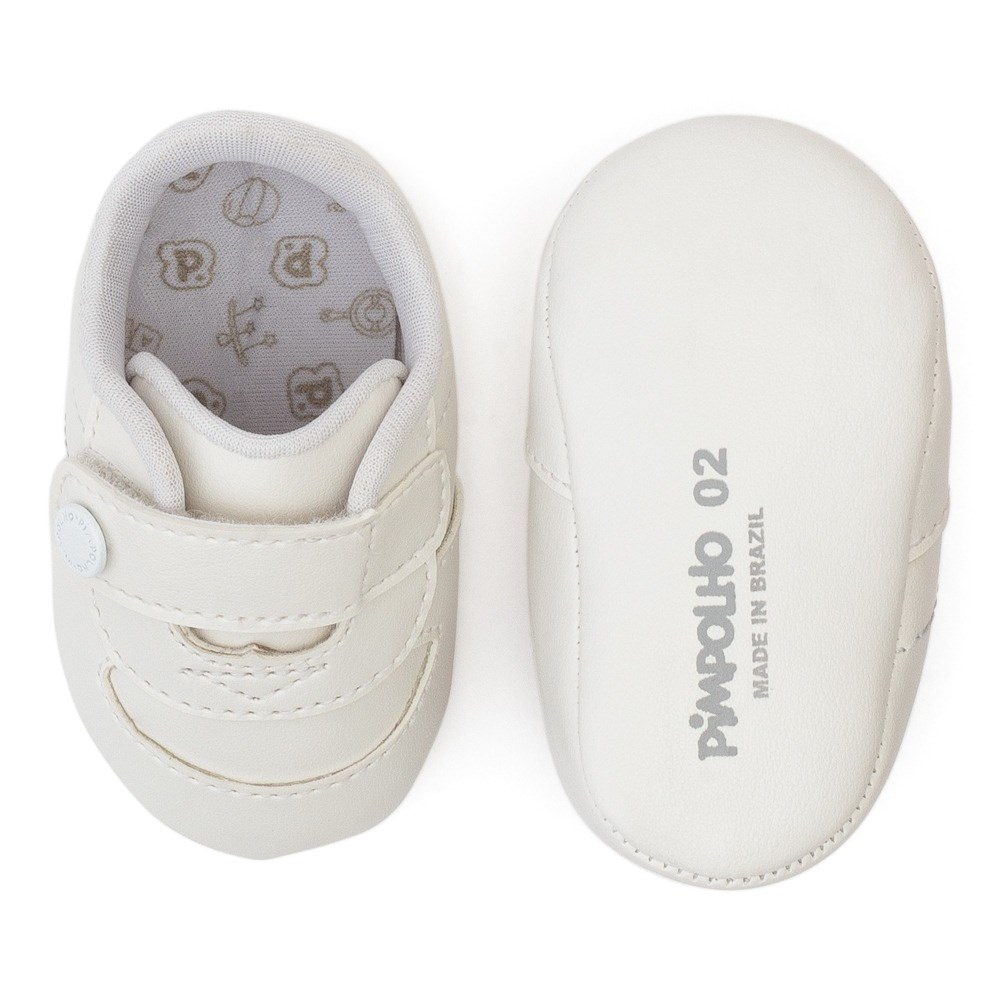 Sapato Infantil Masculino Branco Pimpolho 13 a 16