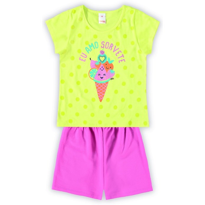 Conjunto Inf Feminino Blusa e Short Marisol 1 ao 8