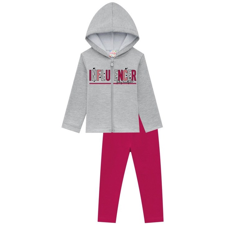 Conjunto Infantil Feminino Jaqueta+Calça Brandili