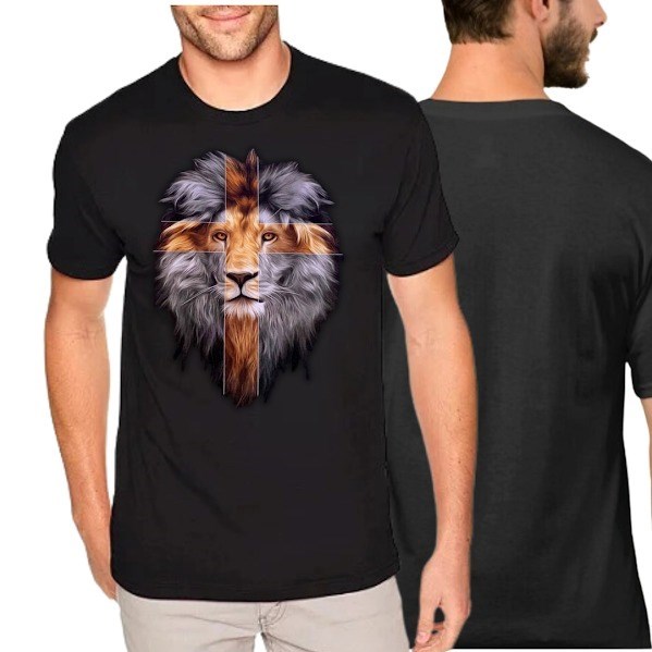 Camiseta Gospel Leão R1Preta