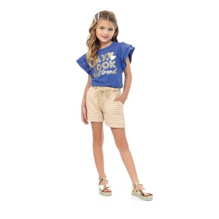 Conjunto Inf Feminino Blusa e Short Angerô 10 ao 16