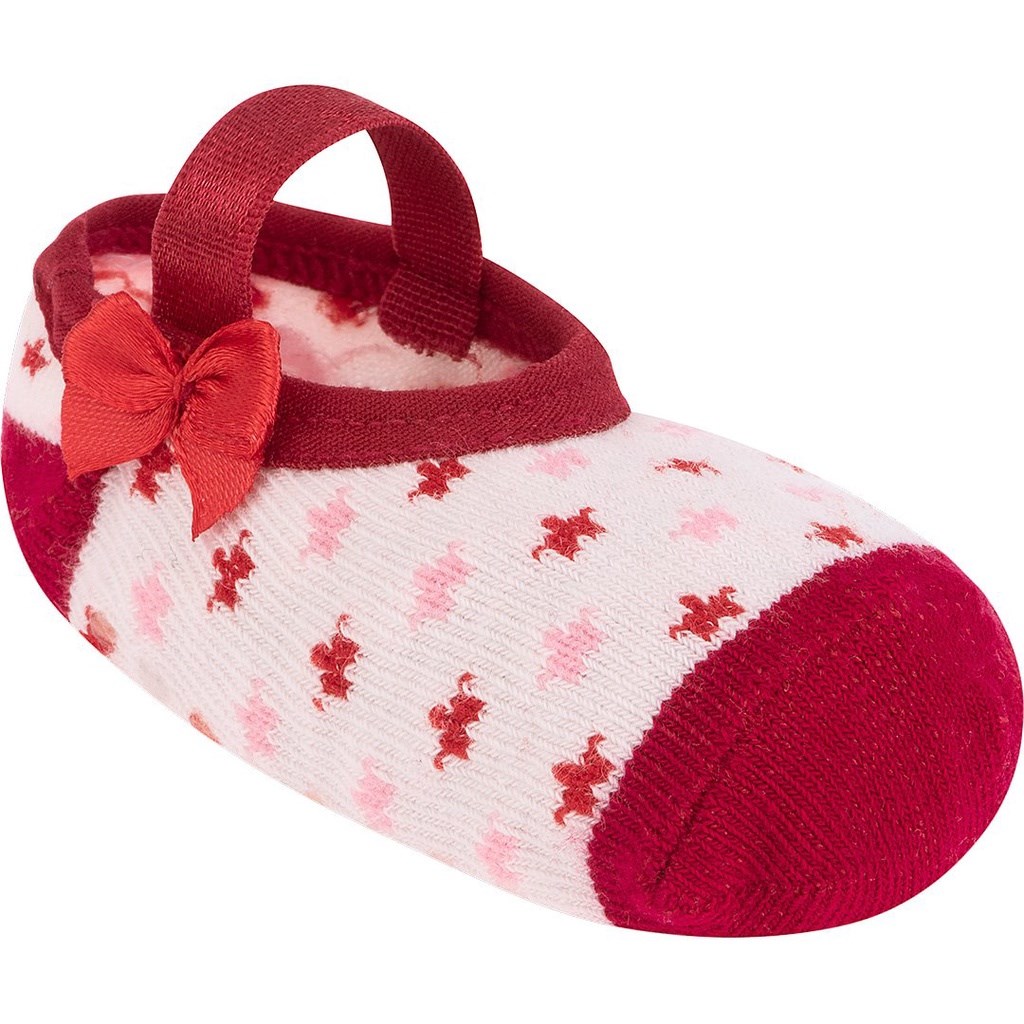 Meia Bebe Feminino Estrela/Vermelho Pimpolho 21 a 25