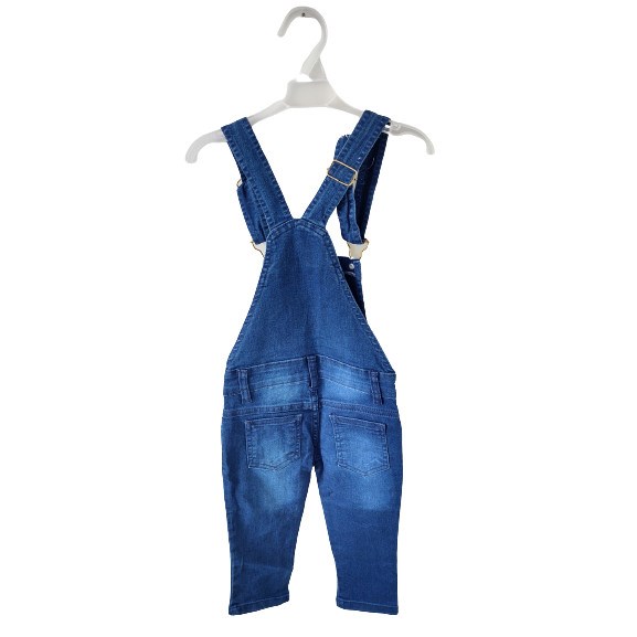 Jardineira Infantil Feminino Jeans Rugido Kids TAM 4