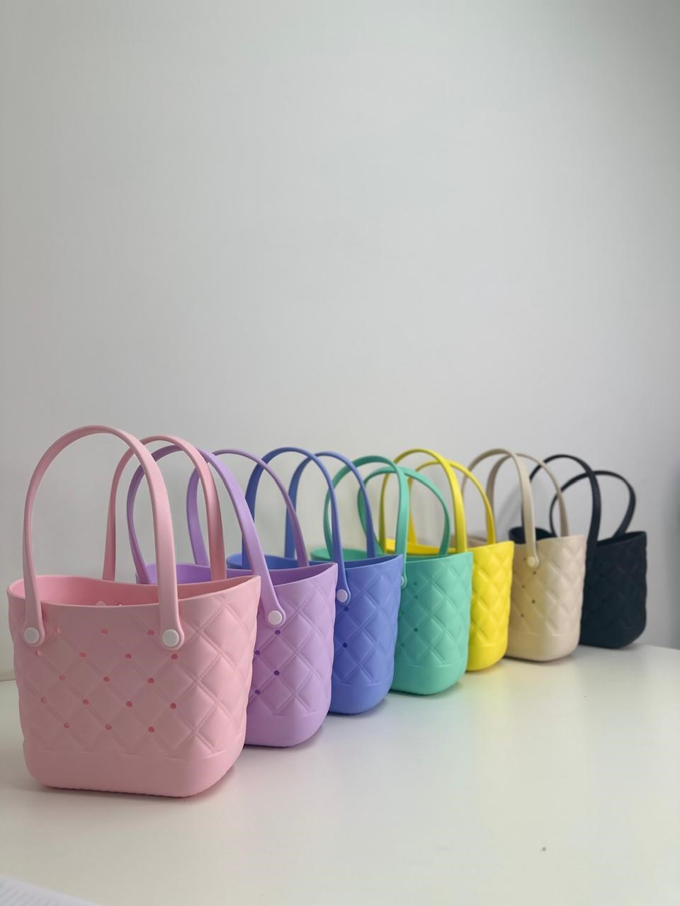 Bolsa Eva Impermeável Colorida Praia Passeio Com Pins A02S