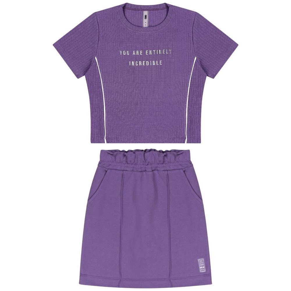 Conjunto Inf Feminino Blusa e Short Saia MOD.ME 12 ao 18