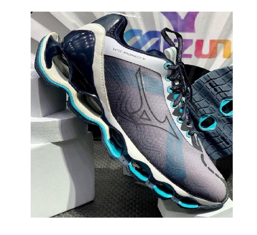 Tênis Mizuno Pro X Masculino Branco  Verde Piscina